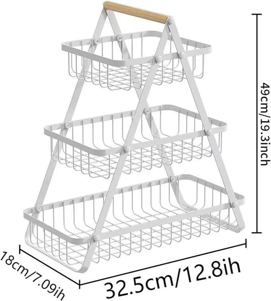 Corbeille à fruits à 3 niveaux