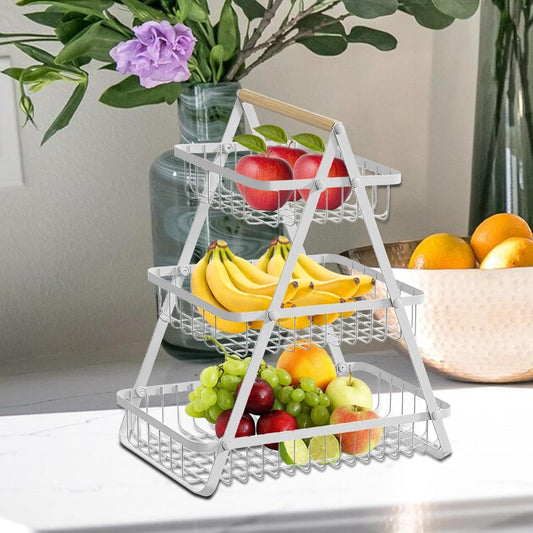 Corbeille à fruits à 3 niveaux