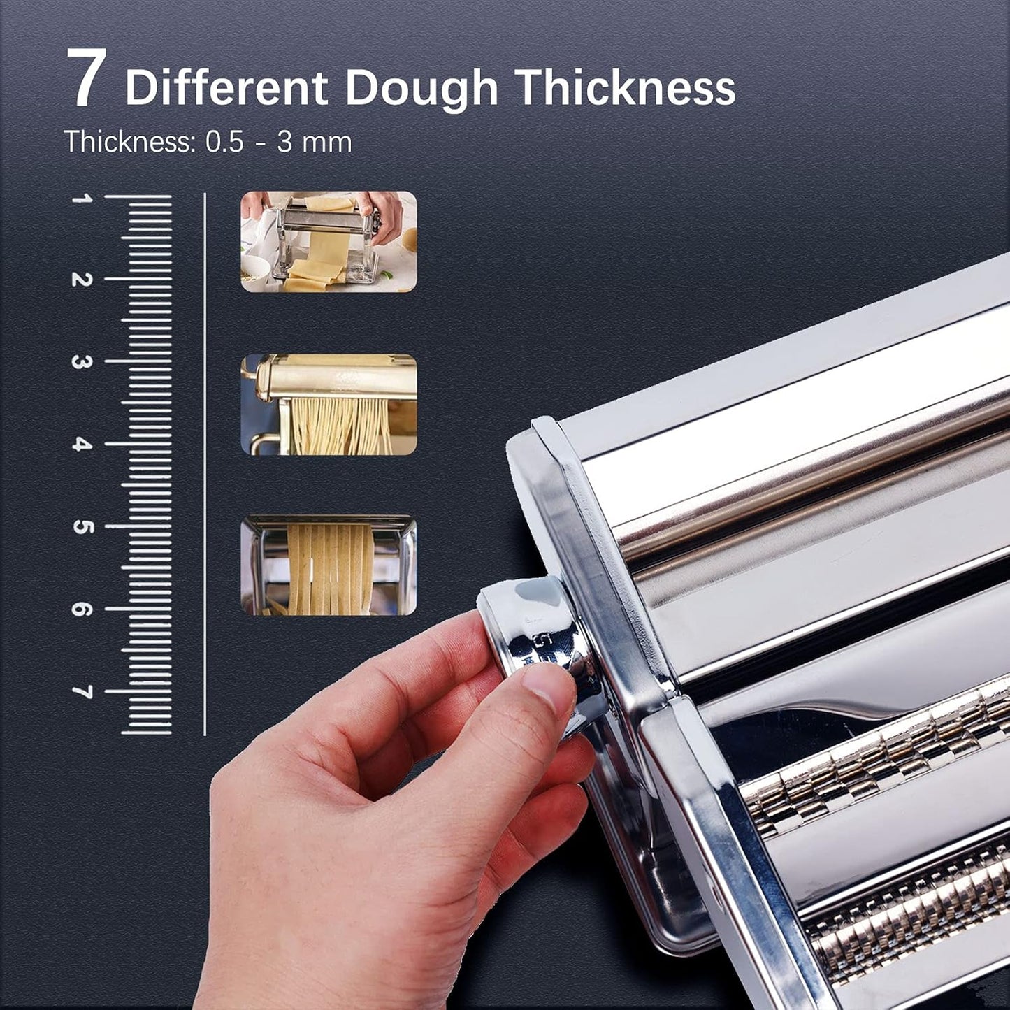 Machine à pâtes manuelle en acier inoxydable 8-23-14