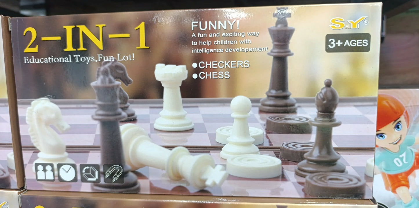 Chekers et chess Jouet 2in1