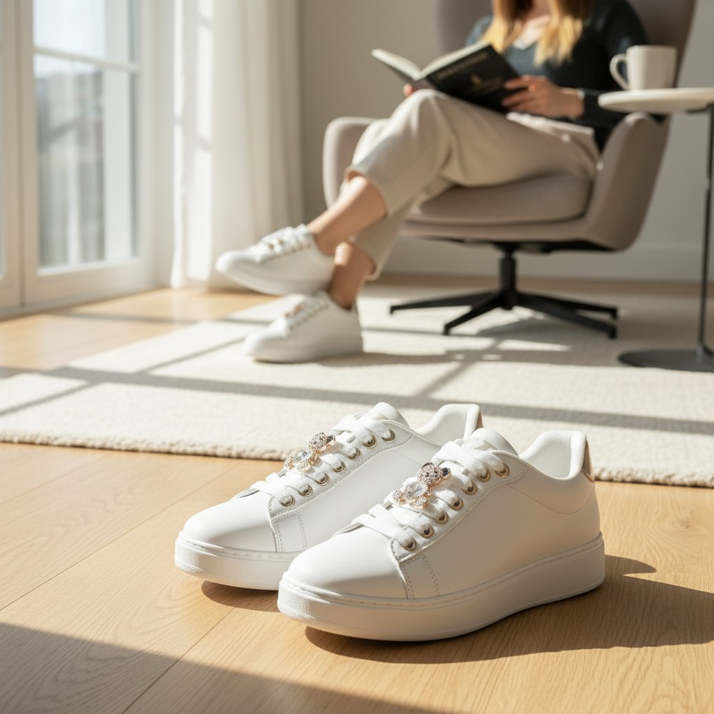 Baskets  – Nouvelle Collection Mars 2026 – Blanc & Or