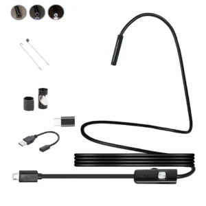 Caméra Endoscopique Android 3 en 1 de 7mm pour Inspection – Longueur 1 m câble Regide