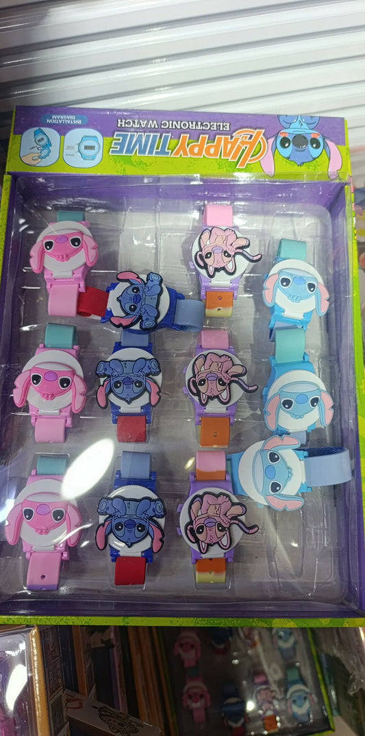 Electronic watch for kids stitch 12 pieces