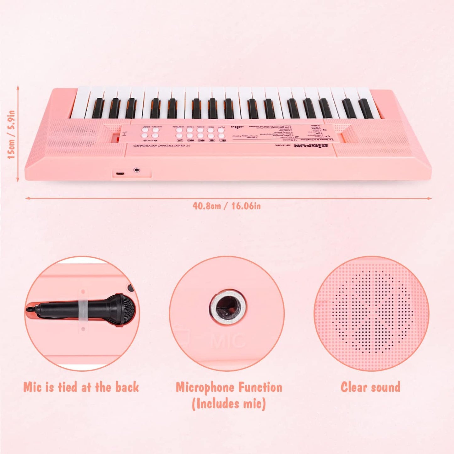 Clavier de piano pour enfants 37 touches