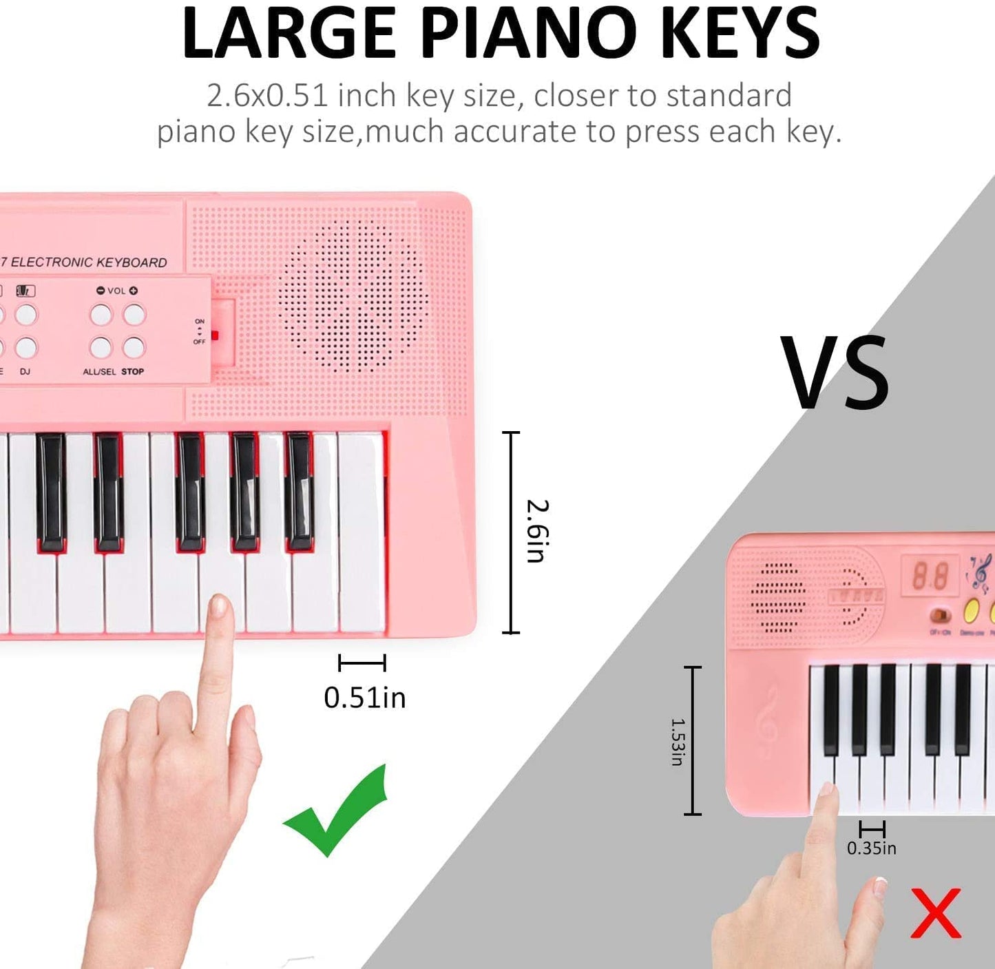 Clavier de piano pour enfants 37 touches