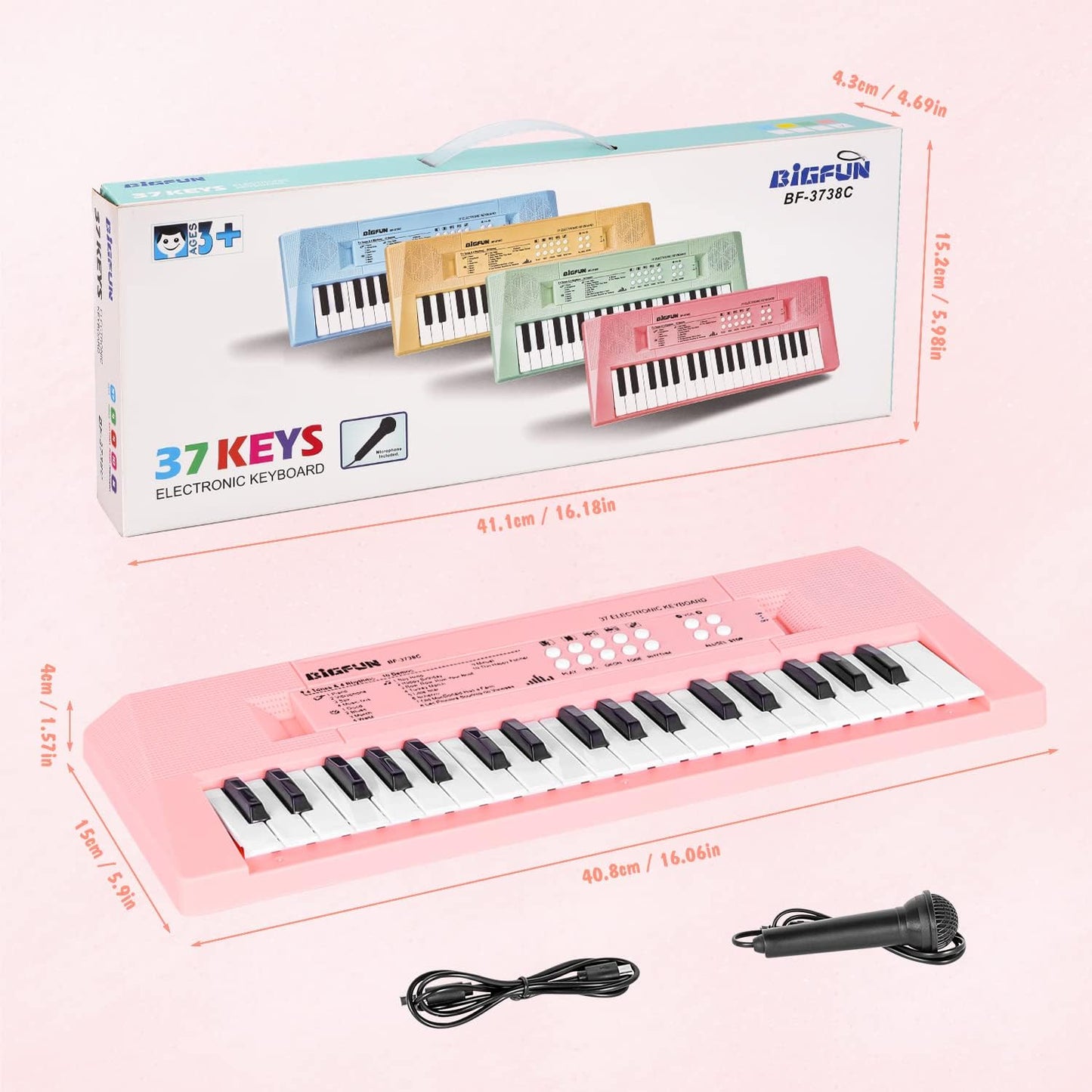 Clavier de piano pour enfants 37 touches