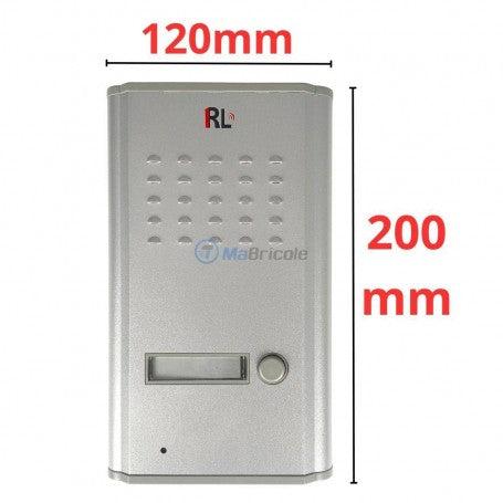 Interphone audio 2 fils avec Unité extérieure et bouton d’appel