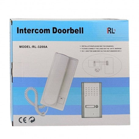 Interphone audio 2 fils avec Unité extérieure et bouton d’appel