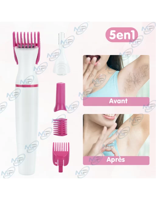 Rasoir Électrique Multifonction 5-en-1 pour Femme
