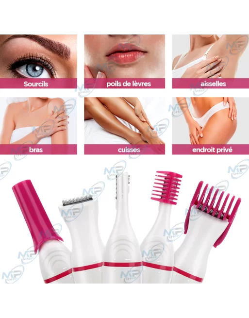 Rasoir Électrique Multifonction 5-en-1 pour Femme