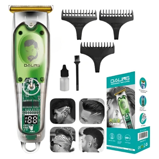 Daling DL-1579 Tondeuse à Cheveux Rechargeable Titane LED