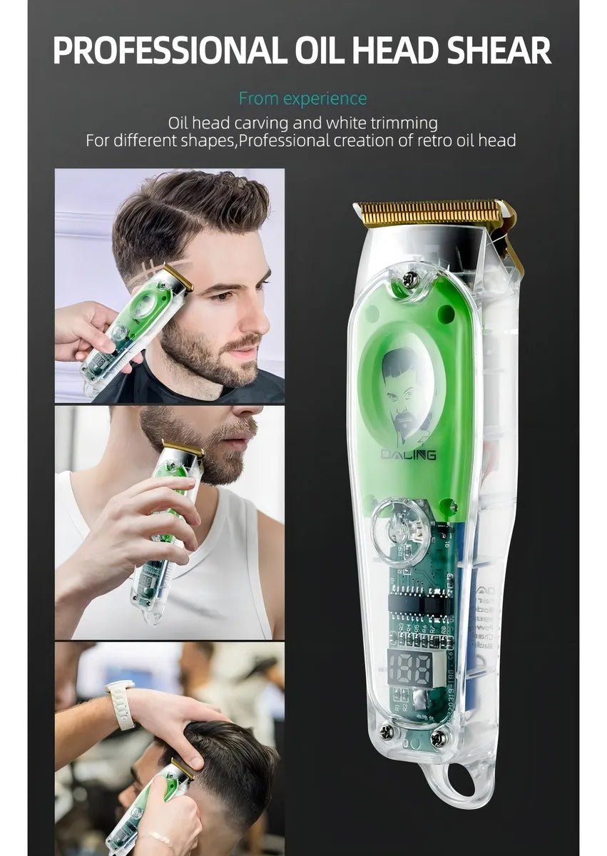Daling DL-1579 Tondeuse à Cheveux Rechargeable Titane LED