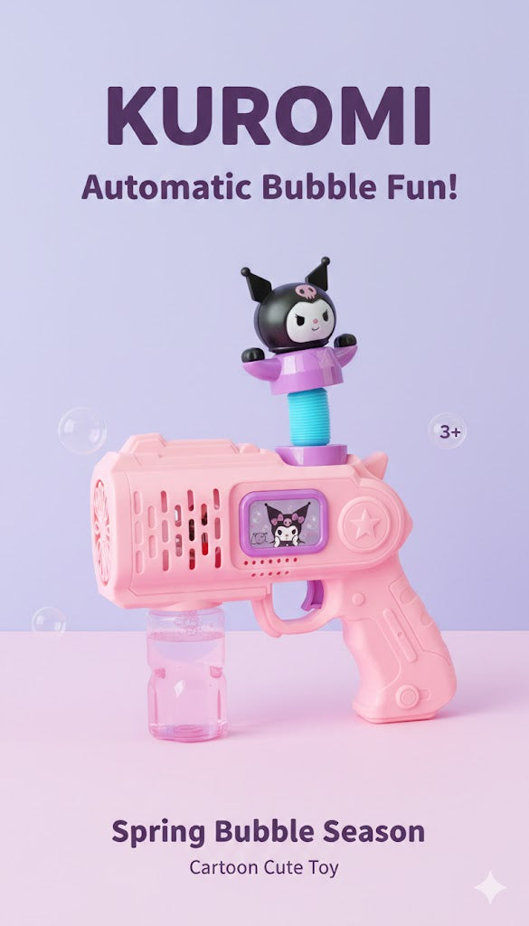 pistolet à bulles automatique Kuromi