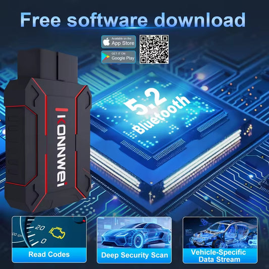 KONNWEI MAXOBD Bluetooth 5.2 OBDII voiture système complet Diagnostic