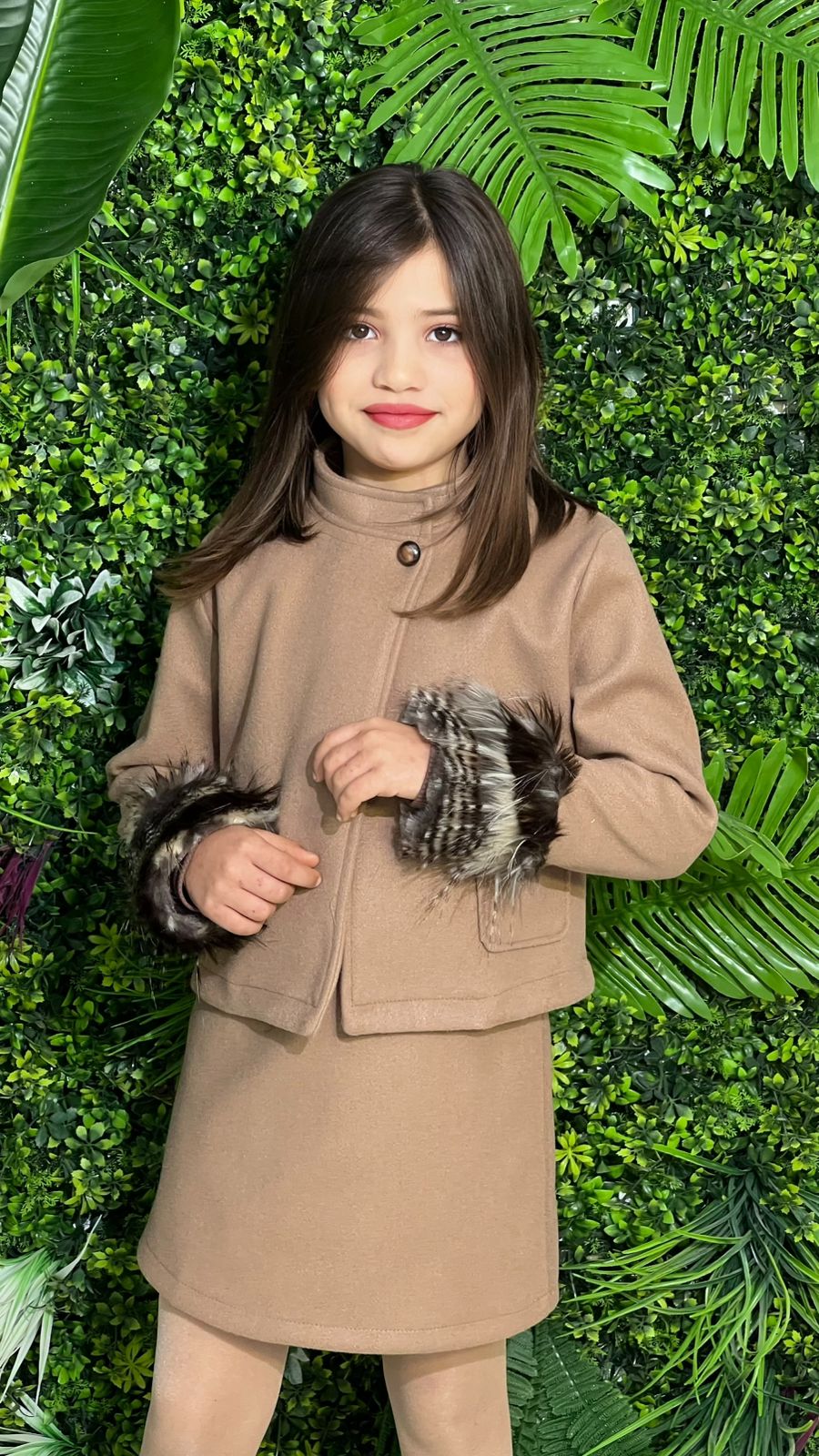 ENSEMBLE FILLE 3 PIECES ROBE AVEC PULL ET VESTE