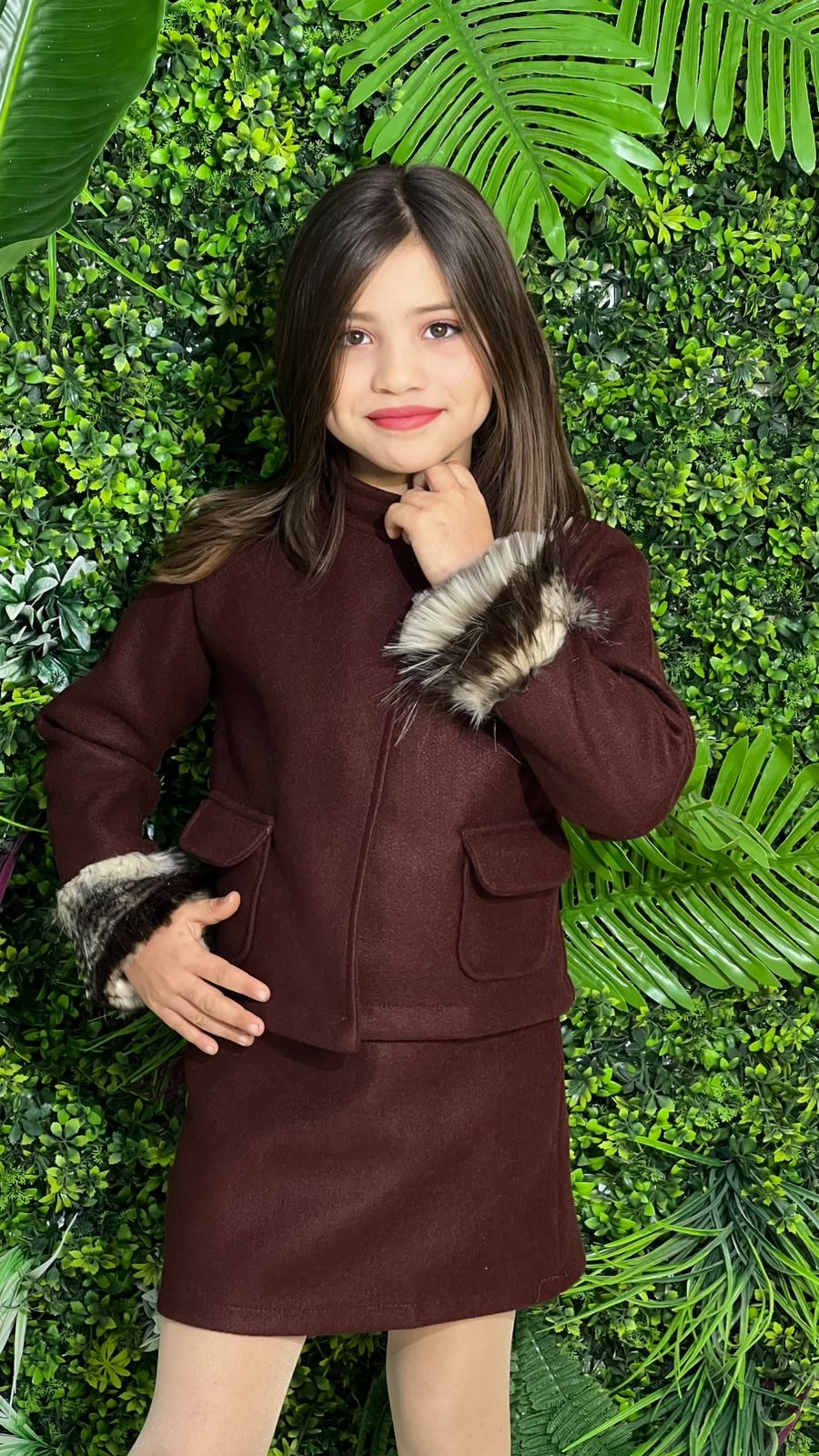 ENSEMBLE FILLE 3 PIECES ROBE AVEC PULL ET VESTE