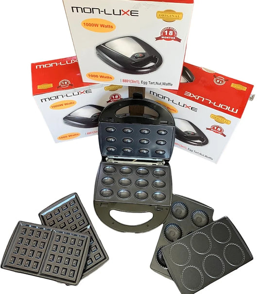 Appareil 3en1 – Zouza – Gaufre – Maamoul – Noir