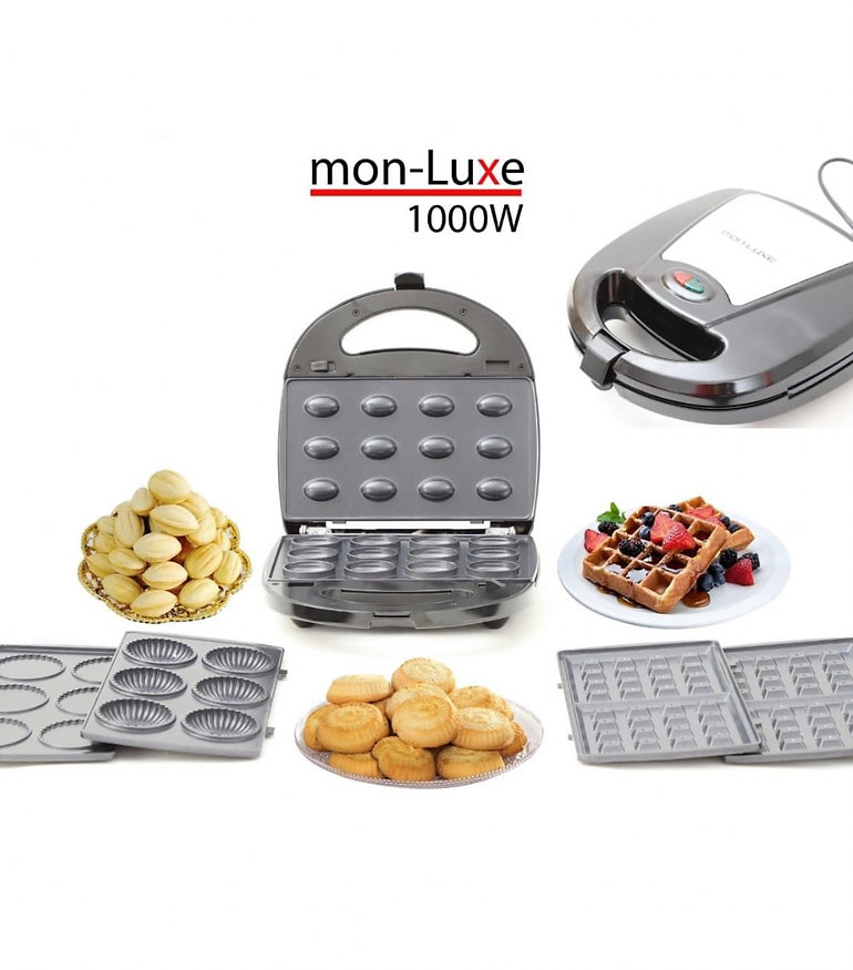 Appareil 3en1 – Zouza – Gaufre – Maamoul – Noir