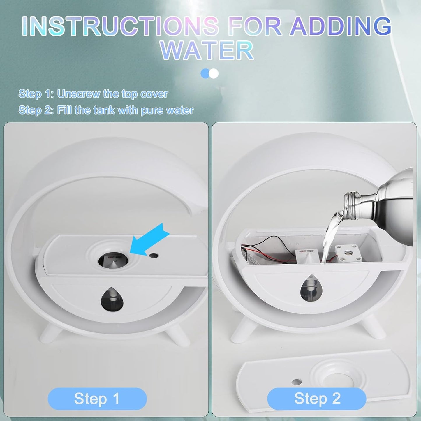 Humidificateur d'air Anti-gravité en Forme de Gouttes d'eau
