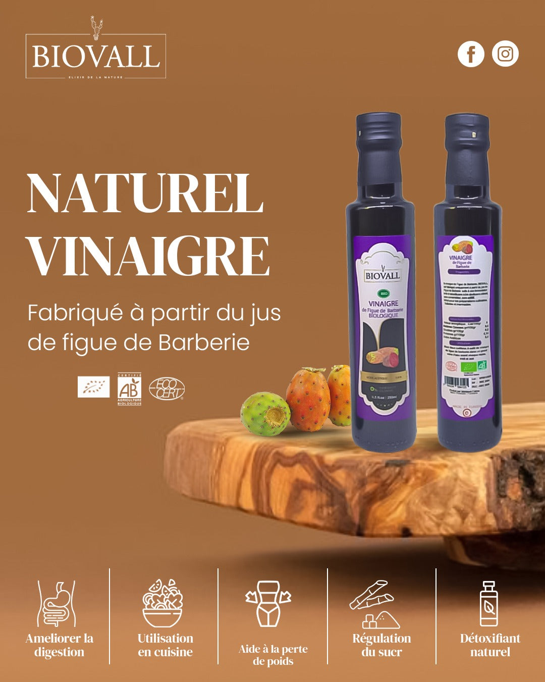 Vinaigre de figue de barbarie Biologique