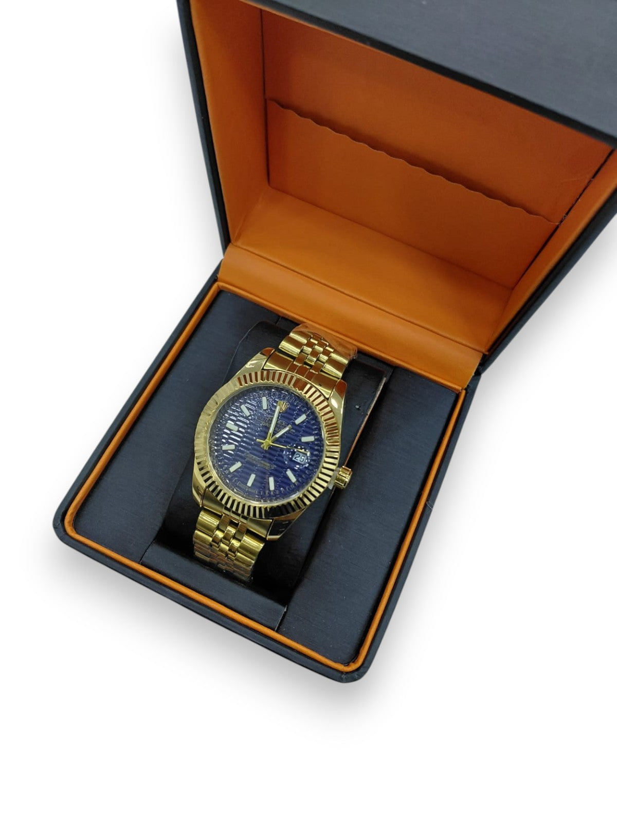 montre homme chic avec box