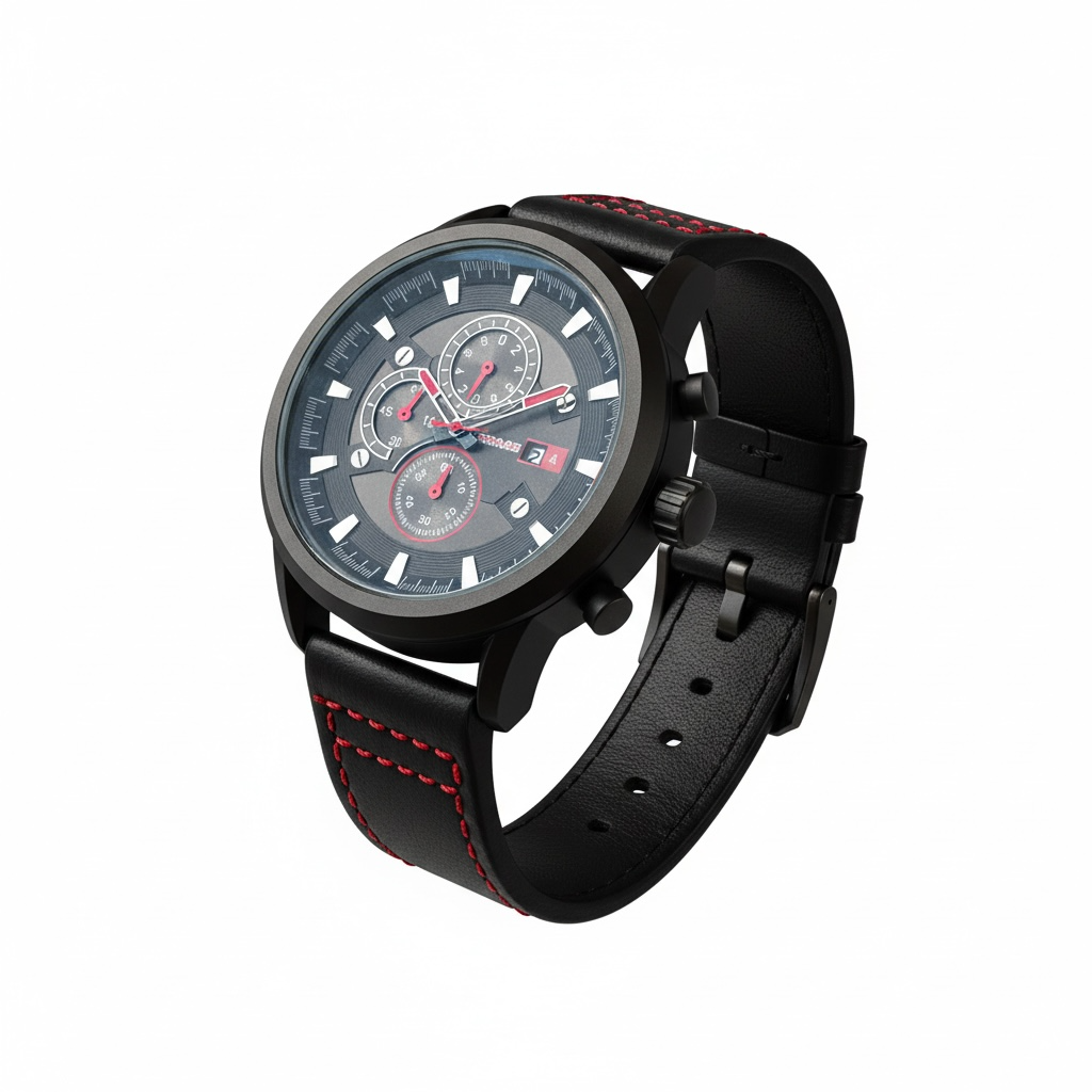 Montre homme FORRAD CUIR AVEC DATEUR