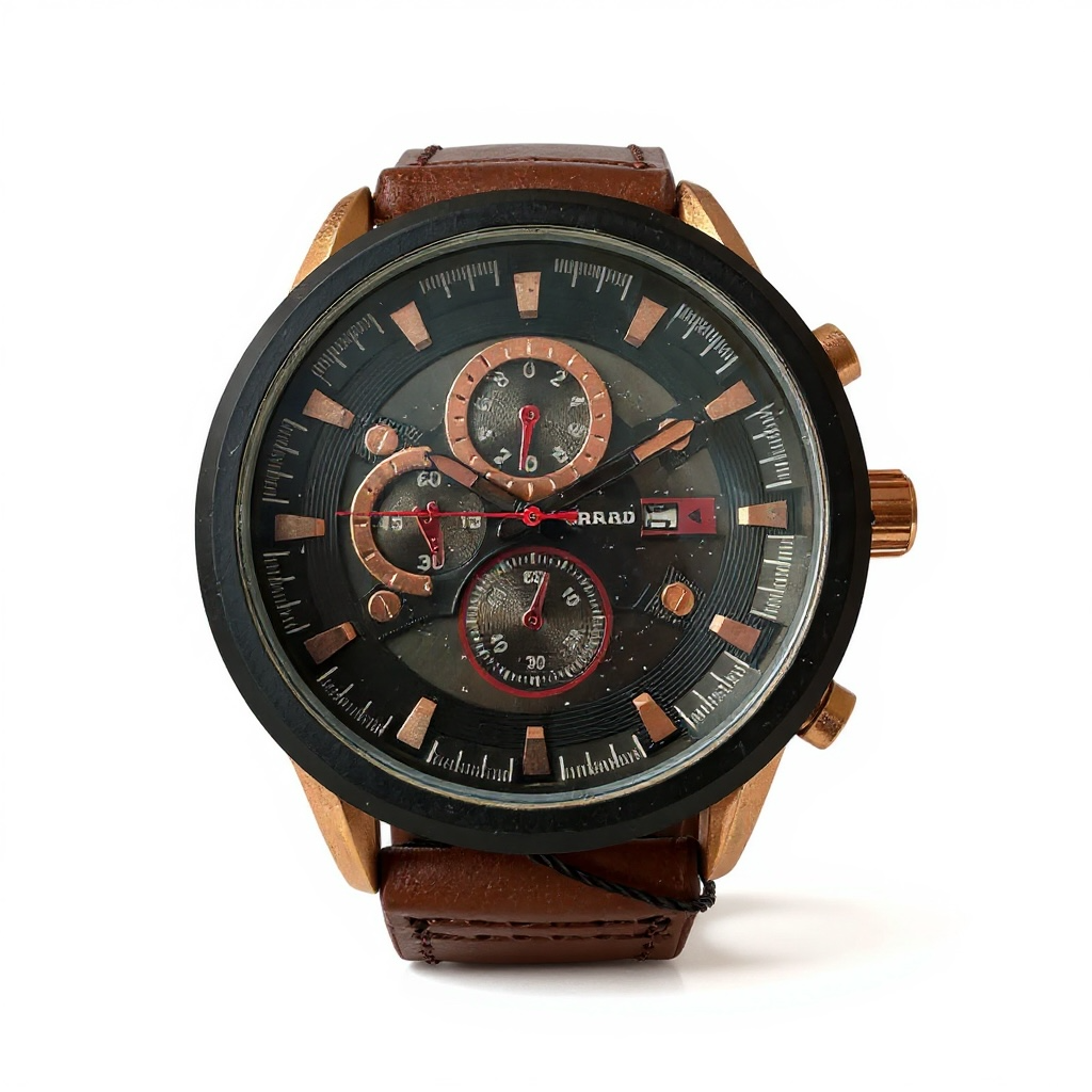 Montre homme FORRAD CUIR AVEC DATEUR