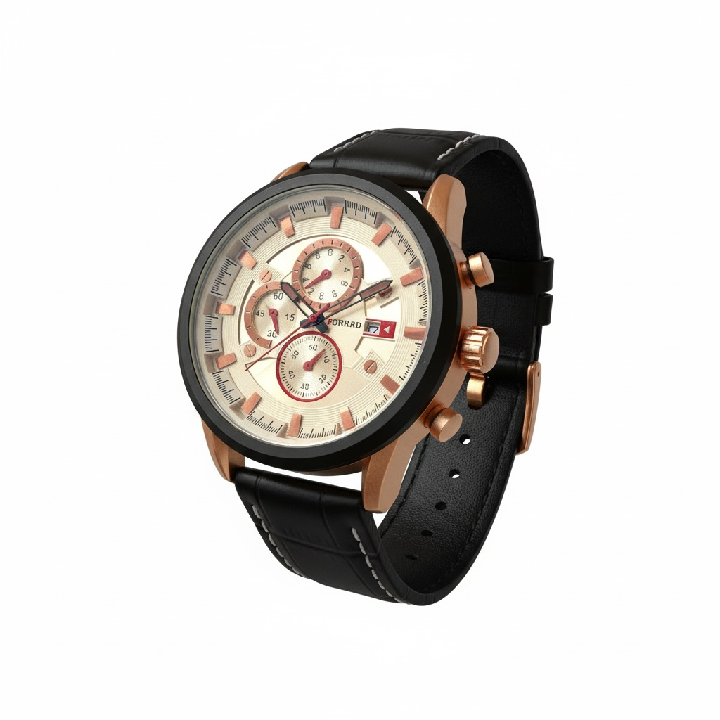 Montre homme FORRAD CUIR AVEC DATEUR