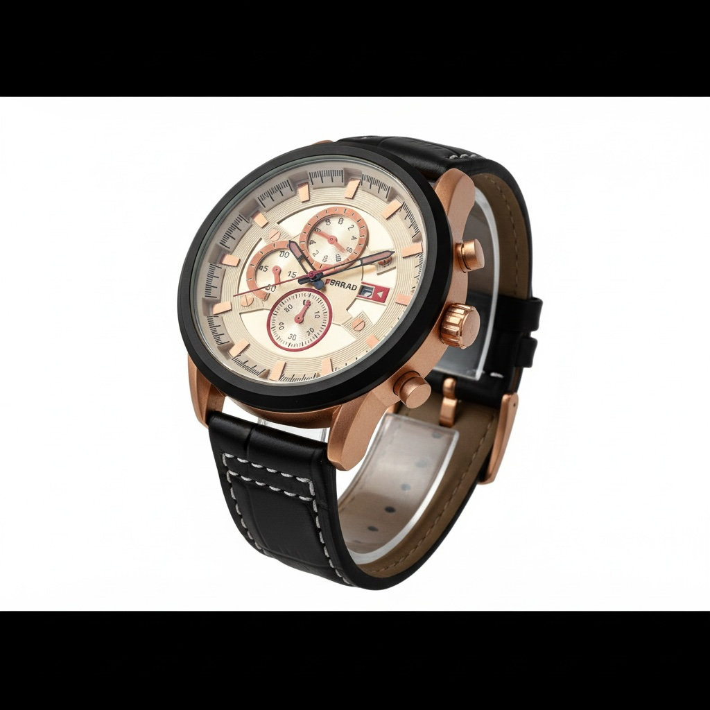 Montre homme FORRAD CUIR AVEC DATEUR